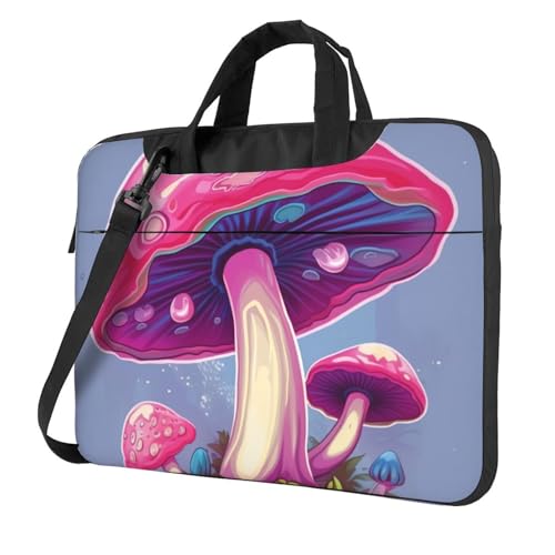 Sac à bandoulière pour ordinateur portable champignon rose chic