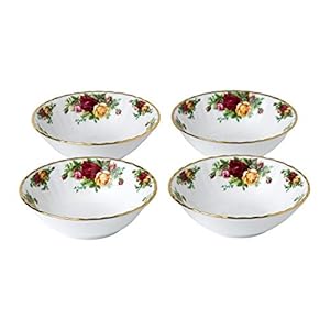 Royal Albert Old Country Roses Bone China Bowls 4pc Set, 6.2″