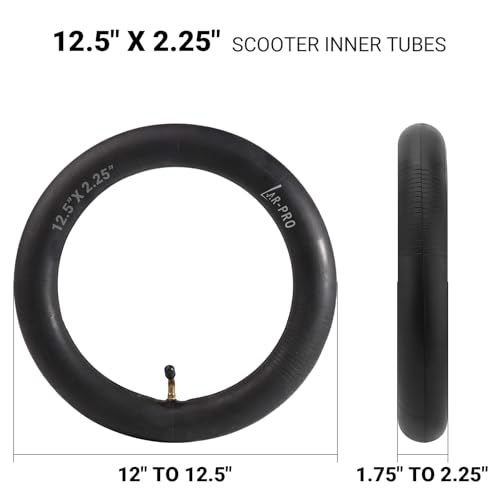 Image of (2 Pack) AR-PRO Scooter Replacement Inner Tubes - 12.5 inch x 2.25 inch Inner Tubes with Angled Valve | Compatible with Razor Pocket Mod Bella Chrissy Hannah Montana Electric Scooters