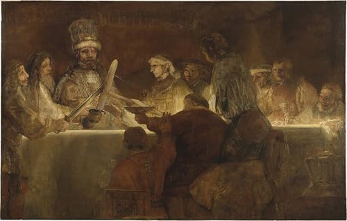 Peintures Rembrandt La Conspiration des Bataves pour decoration de bureau élégante