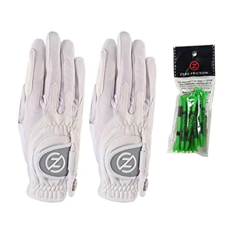 Zero Friction Damen Kompressions-Passform Synthetisch Rechte Hand Universal-Passform Golfhandschuh 2 Packung Cover