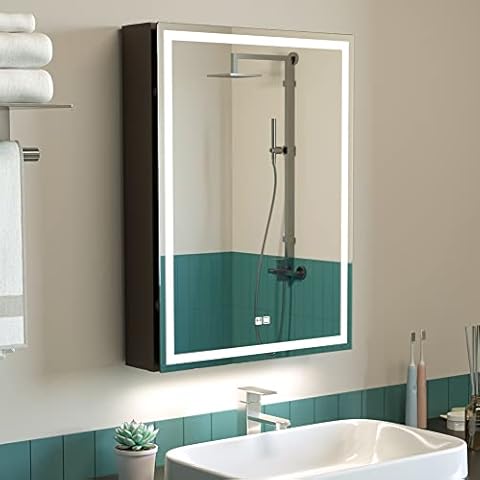 KWW Botiquín de Baño con Iluminación LED y Espejo Cover