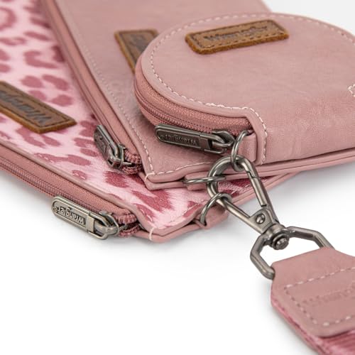 Image of Montana West X Wrangler Keychain Wallets for Women Dual Pouch Wristlet