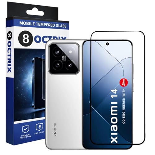Image of Tempered Glass Screen Protector Compatible for Xiaomi 14 with Edge to Edge Coverage - Case Friendly, Anti-Scratch & Bubble-Free Installation Kit (Pack Of 1)