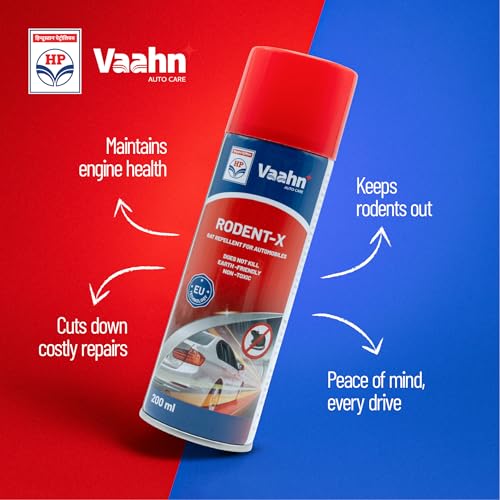 Image of HP Vaahn Rodent-X Rat Repellent Spray for Car - 200ml | Rodent Spray for Car | Non-Toxic, Bitter Coating | Deters Without Harming Rats | Long-Lasting Protection for Engine & Wires