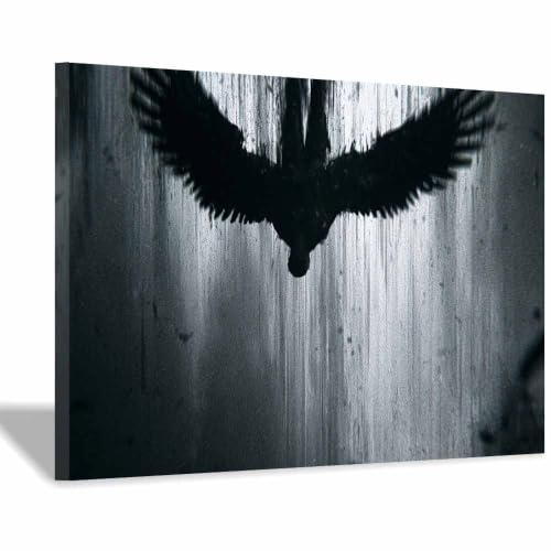 Corbeaux noirs silhouette poster mural encadré pour grand mur