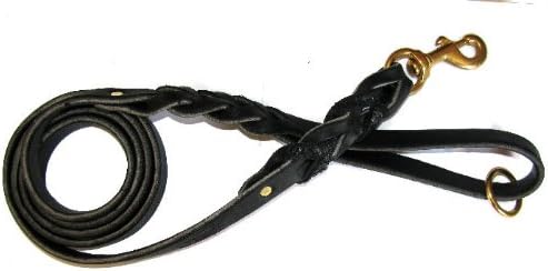 REDLINE K-9 5/8-Inch Ultra Leather Leash - Very Soft - Amish Made - Used by The Top Trainers (5/8-Inch x 4-Feet)
