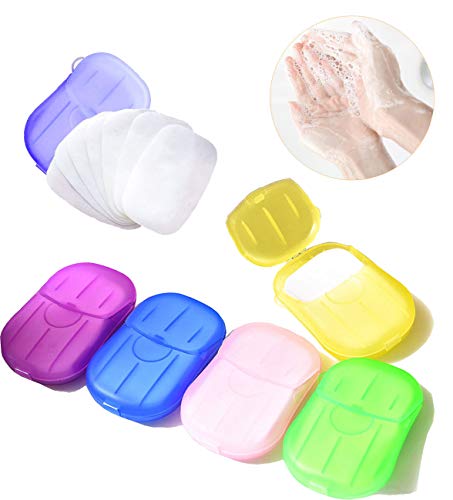 Ypser Paper Soap Slide Foaming Disposable Bath Scented Mini Paper for Travel Camping Outdoor Hand Washing 10 Boxs (200 Sheets)