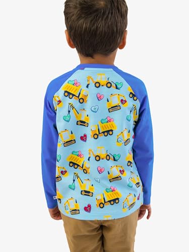 Image of RUGGEDBUTTS Baby /Toddler Boys Long Sleeve Henley Tee - Knit Henley Shirt | 4-Way Stretch Fabric, Button-Up Placket, Fade And Snag Resistant, Lightweight Unlined Design, Monogram Ready