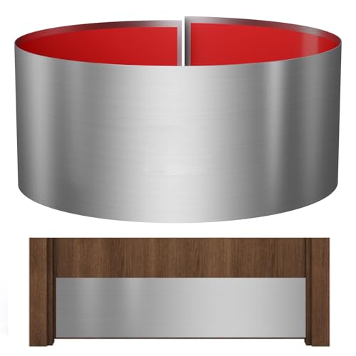 Sanbege Stainless Steel Door Kick Plate, 8" x 34" Door Push Plate, Self Adhesive Kickplate for 36" Doors Interior or Exterior (Brushed Nickel) by Sanbege - Used condition - US$14.95