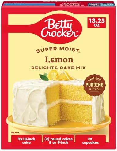 Betty Crocker Delights Super Moist Lemon Cake Mix, 375 g