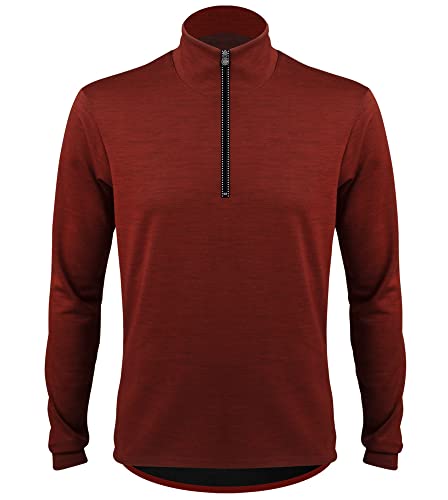 AERO|TECH|DESIGNS | Men's Long Sleeve Merino Wool Jersey | High Collar Performance Wool Blend...