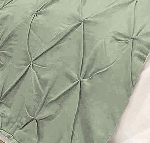 California King Size 400 Thread Count 5 Piece Pinch Pleated Bed Runner 1 Bed Runner 4 Euro Shams