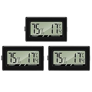 Thlevel LCD Digital Thermometer Hygrometer Temperature Humidity Meter Gauge Thermometer for Greenhouse, Cars, Home, Office (3PCS)