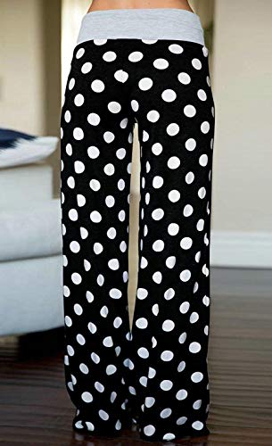 Image of Elsofer Women's Comfy Lounge Pants Soft Floral Pajama Pants Loose Drawstring Wide Leg Palazzo Pants for Sleep, Casual Wear