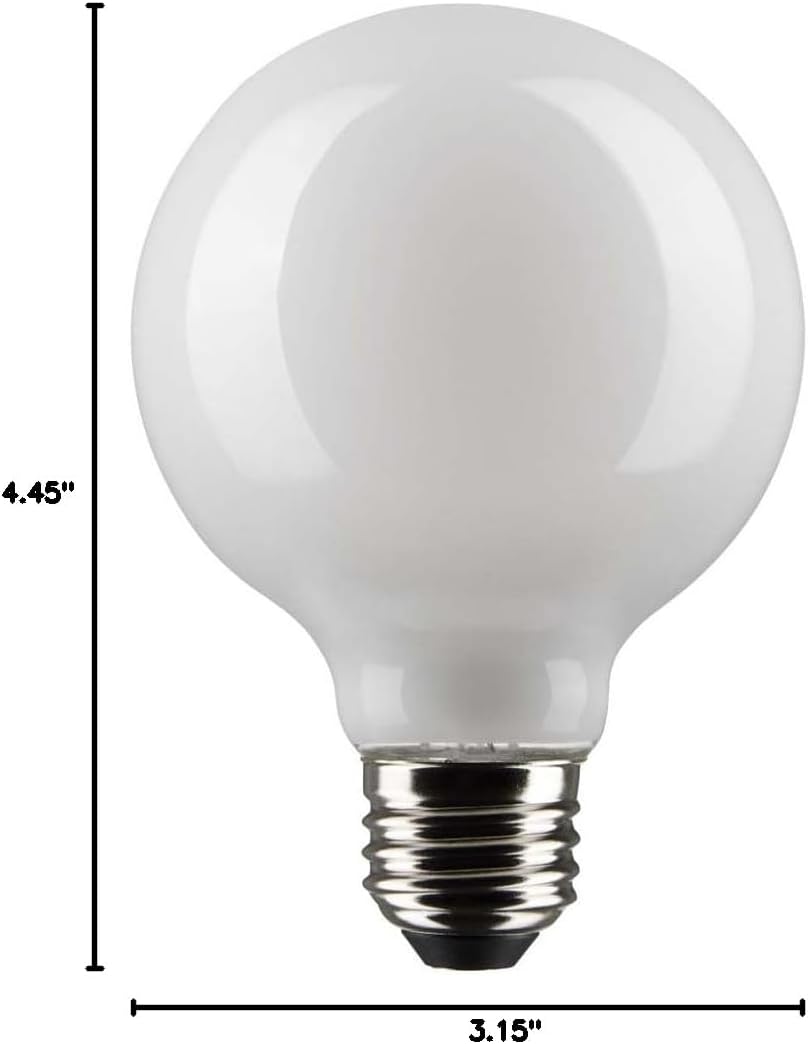 Satco 6Pk 6w G25 Globe Filament LED 2700K E26 Base White Dimmable - 60w equiv