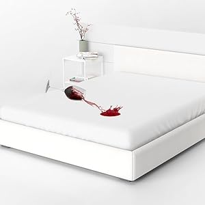 HOME STILL King Mattress Protector, 160x200x30 cm, 100% Waterproof Quilted Microfiber Fitted Cover, Breathable Top, Waterproof Bottom, Antibacterial, Machine Washable