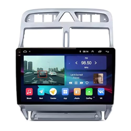 GPS voiture pour Peugeot 307 Carplay Android Auto écran tactile