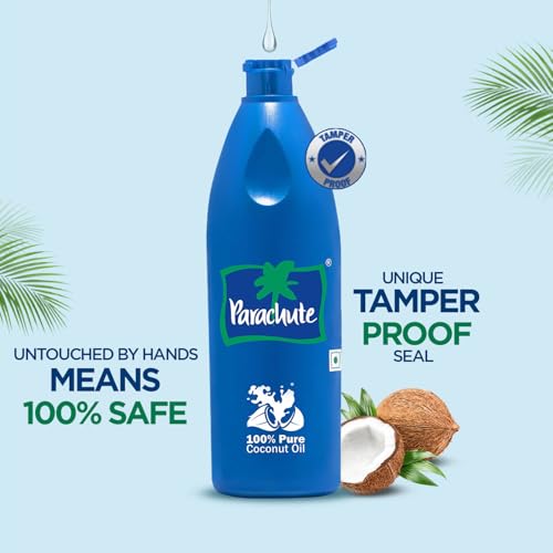 Parachute 100% Pure and Natural Unrefined Coconut Oil | No Chemicals & Added Preservatives | 63 fl.oz
