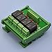 Electronics-Salon DIN Rail Mount 4 SPDT 10Amp Power Relay Interface Module, DC 5V Version.