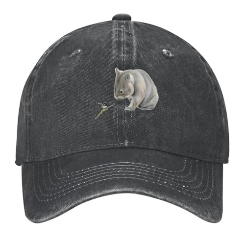 Bonnet de baseball wombat casquette sport troglodyte bleue ajustable homme femme
