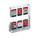 Hagibis Game Card Case for Nintendo Switch, 6 Cartridge Slots Holder Protective Shockproof Display Cabinet, Transparent Acrylic Game Storage Box for Switch NS NX (6 Slots)