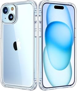Mkeke for iPhone 15 Case Clear, [Not Yellowing] [Military-Grade Drop Protection] Clear Slim Phone Cases for Ap