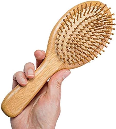Image of Mart Wooden hair brush for Women & Men - Bamboo wooden Paddle hair brush for men women Curly hair - Bamboo Wooden brush for hair growth with flat paddle brush comb