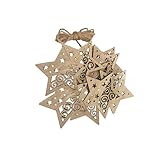 LIXSAZSE Manualidades navideñas divertidas para decorar el árbol, colgantes, rodajas de Para madera y chimeneas para crear un festivo. Recortes de Para madera navideños sin terminar para pintar.