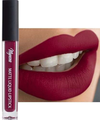 Mynena Berry Red Long Lasting Lipstick for Women Waterproof & Transfer-Proof | Hydrating with Shea Butter | Bold Pigment Intense Matte Color Lip Stain | Talc-Free & Vegan Product that Performs | Lisy