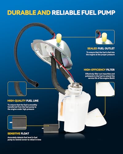 Image of PHILTOP Fuel Pump Assembly Fit for 2008 Focus Fuel Pumps Replaces FG1113, P76647M, 8S4Z9H307B, 8S4Z 9H307-B, E2516M, 69371, SP2372M, A30398, PFS-475, DFG1113