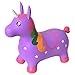 TE-Trend Caballo Saltos Animal de Brincar Unicornio Caballo hasta 50kg Resistente en Púrpura O Rosa - Lila, Morado