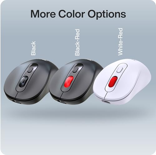 Image of TAG WM900 White Wireless Mouse, 2.4GHz + Bluetooth, Silent Clicks, 10m Range, Type-C Charging, Adjustable DPI (800 /1200 /1600), 72 Hours Usage, for PC /Mobile /Tablet, Supports Windows /Mac /Linux /iOS