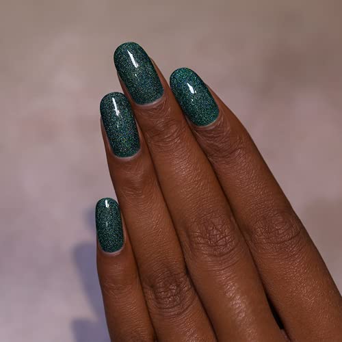 Image of ILNP Park Ave - Deep Jade Green Ultra Holo Nail Polish
