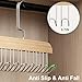 4 Pack Tie Hanger for Closet, Wooden Tie Rack Hangers for Men with 8 Hooks, Space Saving Tie Holder Organizer,Closet Storage for Ties,Belts,Bras,Scarves,Tank Tops