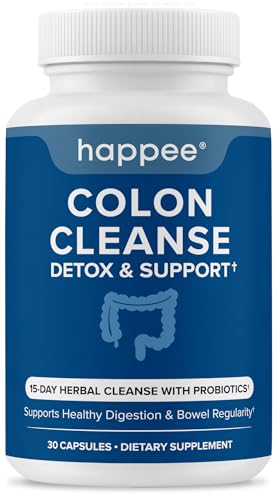 Happee Colon Cleanser & Detox for Weight Loss & GLP-1 Support - 15 Day Colon Cleanse Pills & Gut