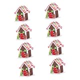 EXCEART 8 Piezas De Arcilla Polimérica Decoración De La Casa En Miniatura Casas De Pueblo De Navidad Vacaciones Adorno Colgante Miniatura Villa Cabaña Calcetín Relleno Regalos Arcilla