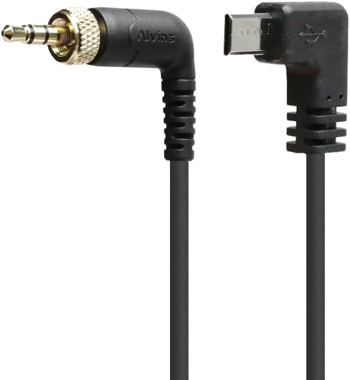 Alvin's Cables Timecode Cable for Sony FX3| FX30| A7S3| A1 Camera, Locking 3.5mm TRS to Micro USB Timecode Cable for Deity TC-1 Timecode Generator 35cm| 13.8in