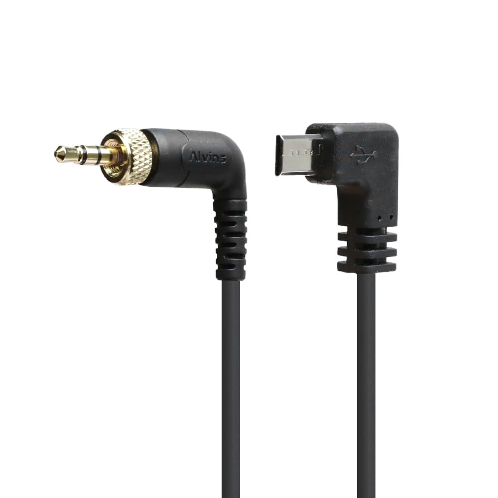 Alvin's Cables Câble timecode tentacule pour Sony FX3|FX30|A7S3|Caméra A1, câble timecode avec verrouillage TRS de 3,5 mm vers micro USB pour Deity TC-1, générateur de code temporel Tentacle SYNC E 35