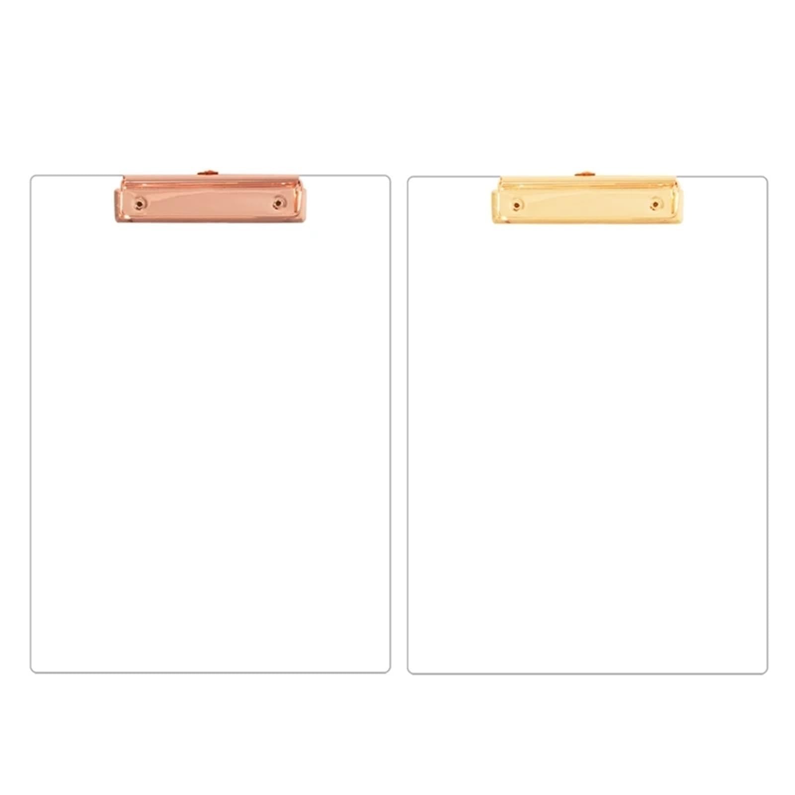 Portapapeles Portapapeles A4 Transparente, archivador de Perfil bajo, Capacidad for 30 Hojas, Suministros de Oficina, 4 Uds. para La Empresa(Gold)