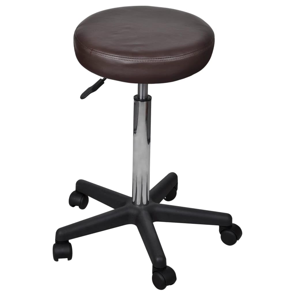 Taburete de oficina con muelle de gas y taburete regulable en altura en estilo moderno para mayor comodidad en color marrón