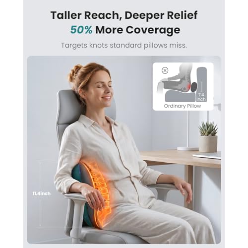 Image of BOB AND BRAD Back Massager with Heat FSA Eligible /HSA Eligible, EZBack Corded Back Massager for Pain Relief Deep Tissue, Shiatsu Back and Neck Massage Pillow, Soothing Full-Body Relief for Women Men
