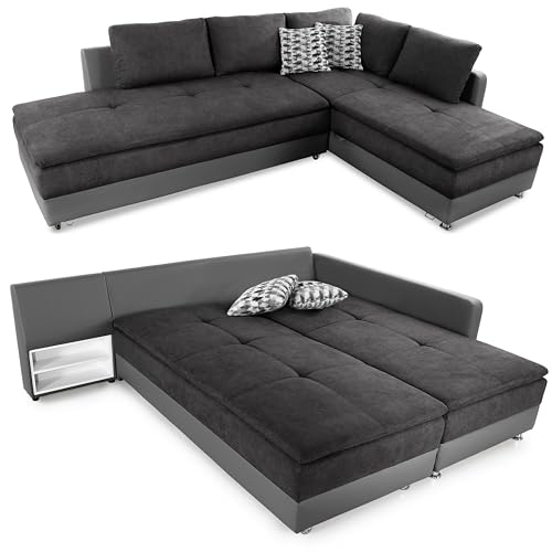 Federkern Ecksofa B306/T223/H95 cm Dauerschläfer, Doppelbett...