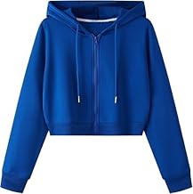 Solid Zipper Hoodie for Womens (Royal Blue, XL)