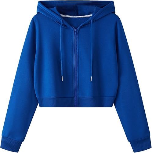 pdkfashions Solid Zipper Hoodie for Womens (Royal Blue, XL)-picture-35