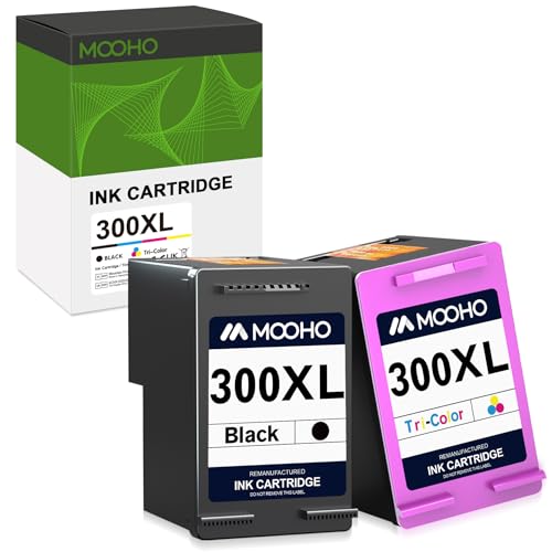 MOOHO 300 XL Remanufacturado para Tinta Compatibles para Tinta HP 300 XL para Impresoras PhotoSmart Series C4680 C4780 DeskJet Series F4580 F4280 F4210 F2480 D5560 Envy 120 110 (1 Negro,1 Tricolor)