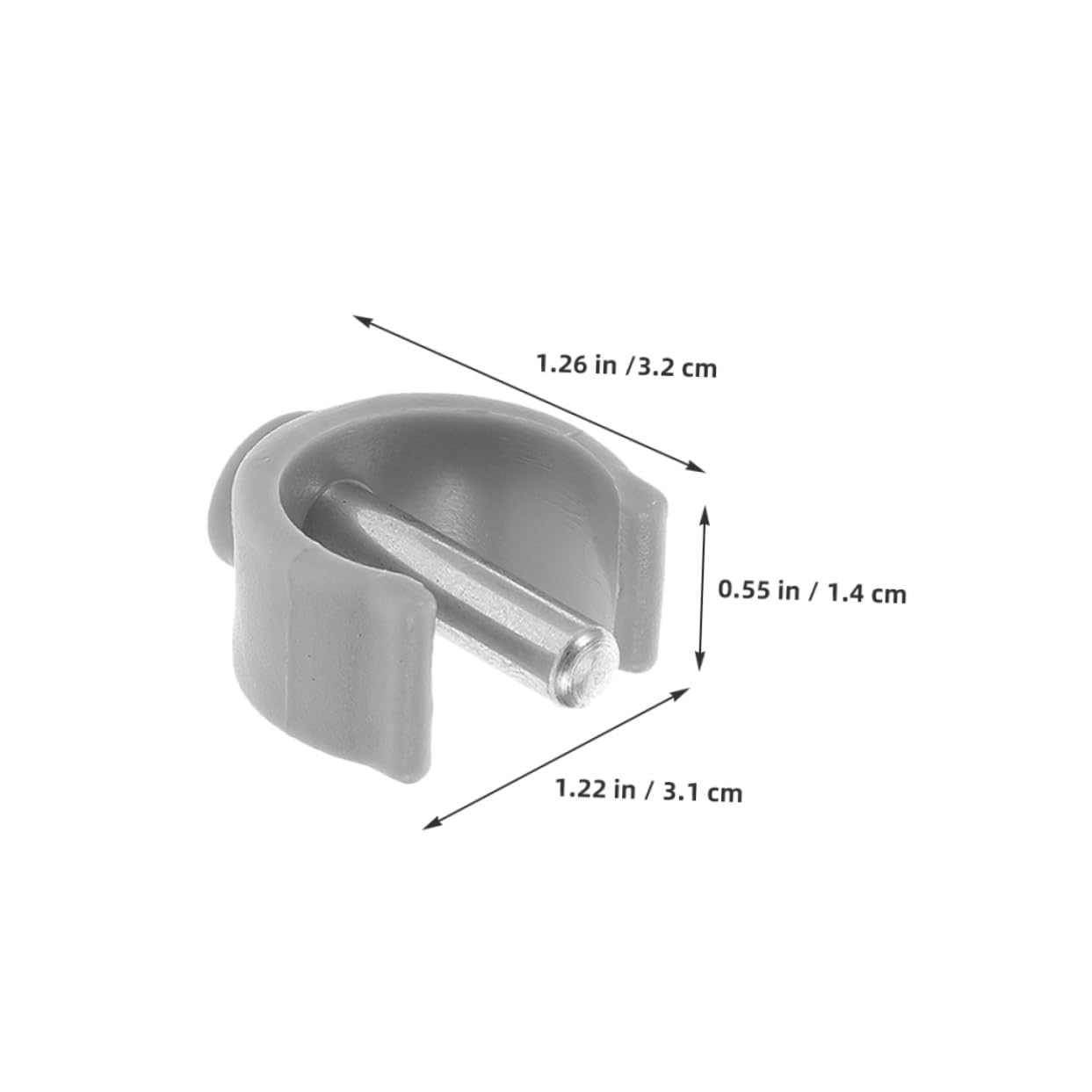 WOFASHPURET Sturdy Steel Crutch Tips Replacement 8pcs Walking Stick Latch Buckles C-Shaped Crutch Holders for