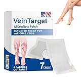 Vein Target Microdarts Patch, Professional Varicose Veins Treat-ment for Legs Patch, Vein Target Patch, Ease blood circulation, Natural Ingredients Leg Trea-tment for All Skin Types (1 Pack)