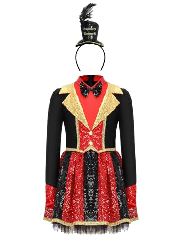 Costume de cirque fille confortable et anti-grattage avec robe tutu 6-16 ans