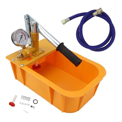 Cocoarm Manuelles Wasserdrucktestpumpe Hydrostatische Pumpe Tester Tester Manuelle Rohrleck -Leckdetektor mit Messgerät, Geeignet für Verschiedene Druckbehälter Rohrleitungen und